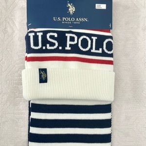 💕**NWT** U.S. Polo Assn. Men’s Cold Weather Hat and Scarf Set 💕